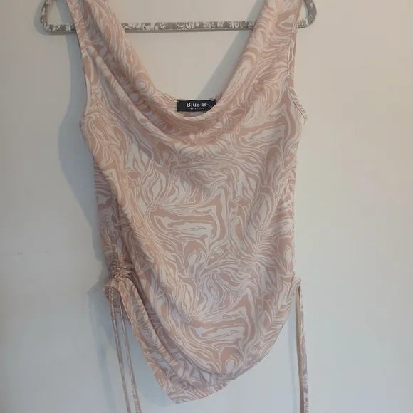 Bliss Swirl Patterned Tank Top in Soft Pink - Picture 9 of 9